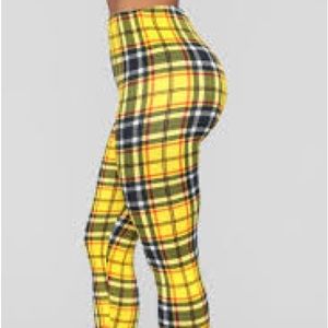Plaid leggings